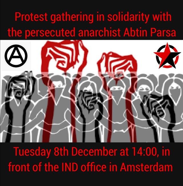 Open call for the protest gathering in solidarity with the persecuted anarchist Abtin Parsa