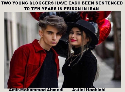 TWO YOUNG BLOGGERS HAVE EACH BEEN SENTENCED TO TEN YEARS IN PRISON IN IRAN + Video clip